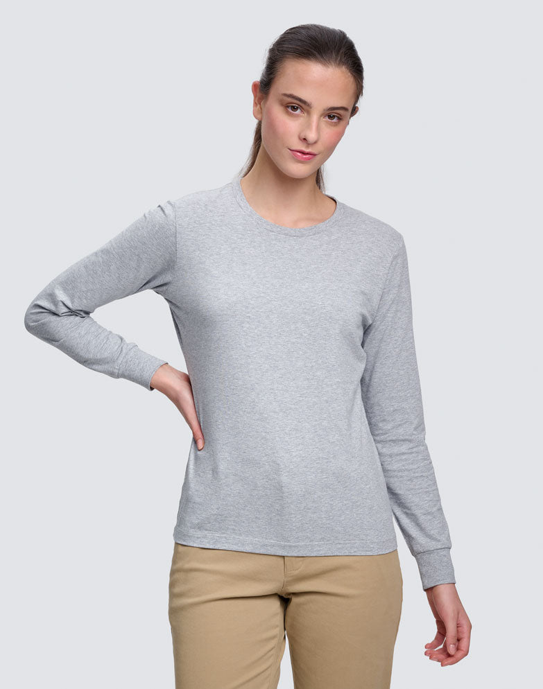Winning Spirit Ladies Premium Cotton Face L/S Tee (TS48)