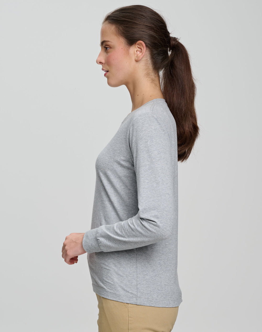 Winning Spirit Ladies Premium Cotton Face L/S Tee (TS48)
