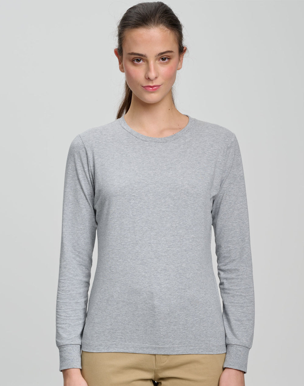 Winning Spirit Ladies Premium Cotton Face L/S Tee (TS48)