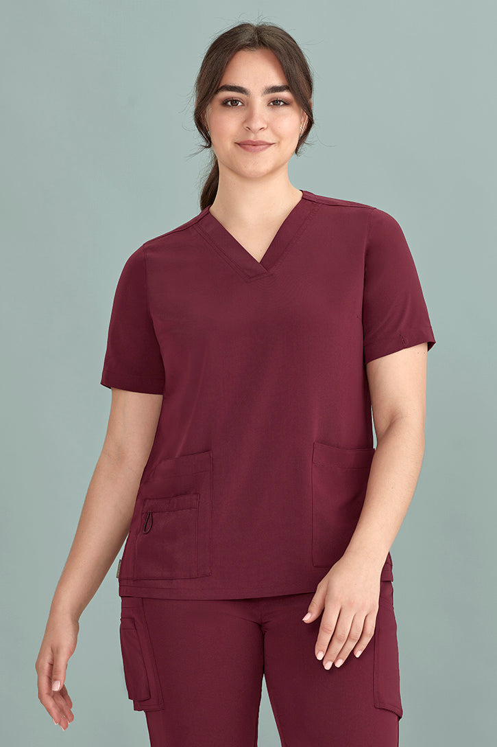 Biz-Care-Womens-V-Neck-Scrub-Top