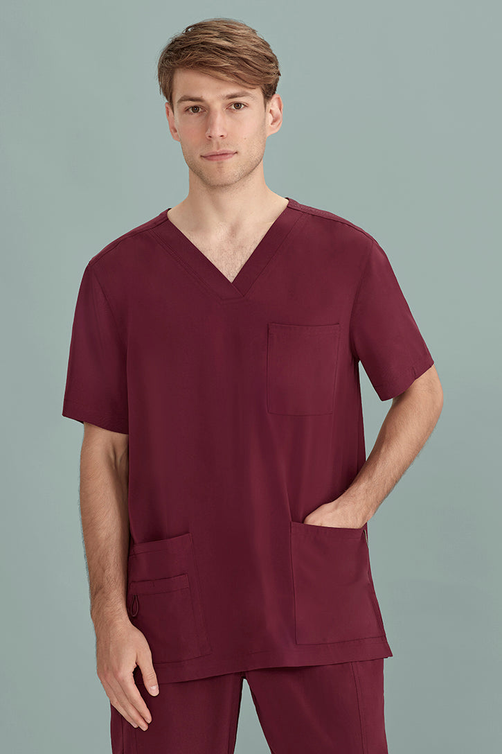 Biz-Care-Men's-Avery-V-Neck-Scrub-Top