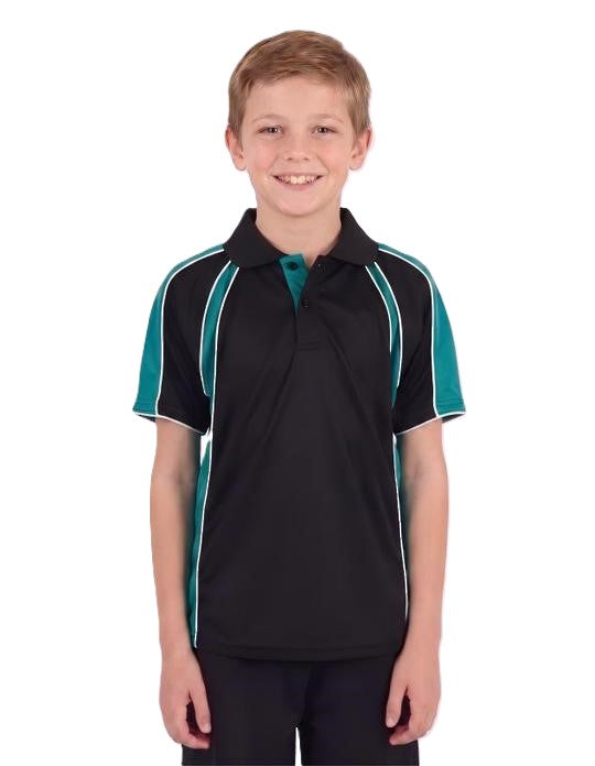 Be Seen Kids Polo Shirt With Contrast Sleeve Edge Piping (The Rozella)