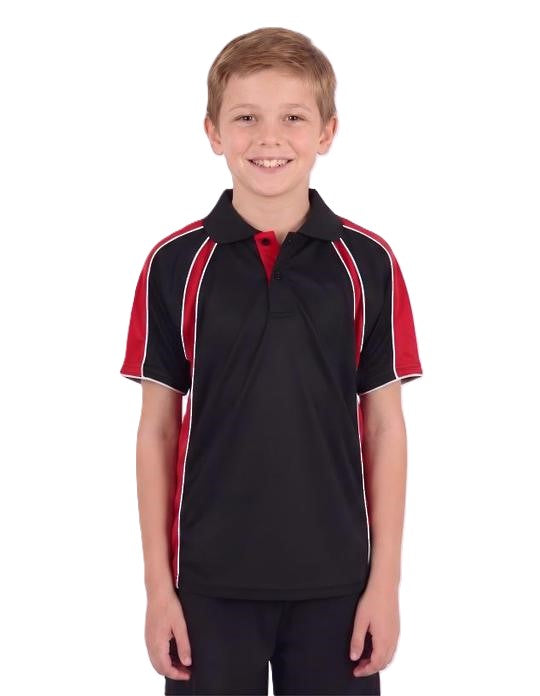 Be Seen Kids Polo Shirt With Contrast Sleeve Edge Piping (The Rozella)