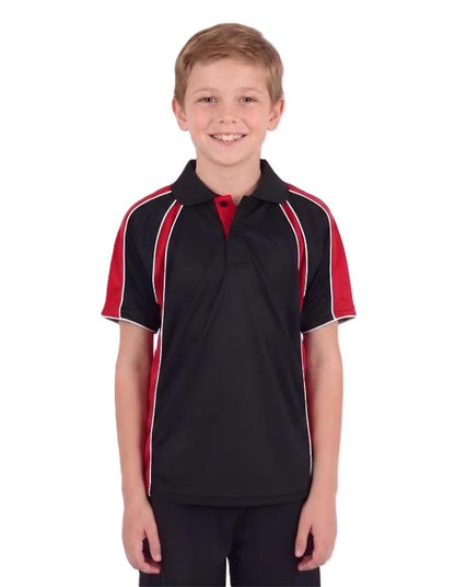 Be Seen Kids Polo Shirt With Contrast Sleeve Edge Piping (The Rozella)