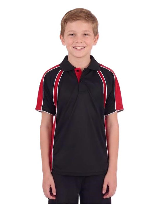 Be Seen Kids Polo Shirt With Contrast Sleeve Edge Piping (The Rozella)