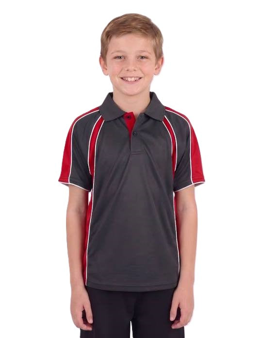 Be Seen Kids Polo Shirt With Contrast Sleeve Edge Piping (The Rozella)