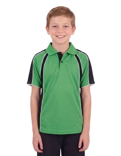 Be Seen Kids Polo Shirt With Contrast Sleeve Edge Piping (The Rozella)