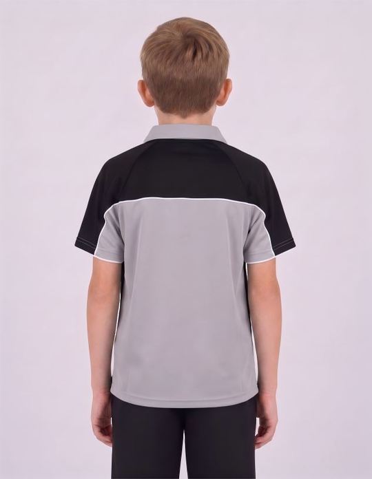 Be Seen Kids Polo Shirt With Contrast Sleeve Edge Piping (The Rozella)