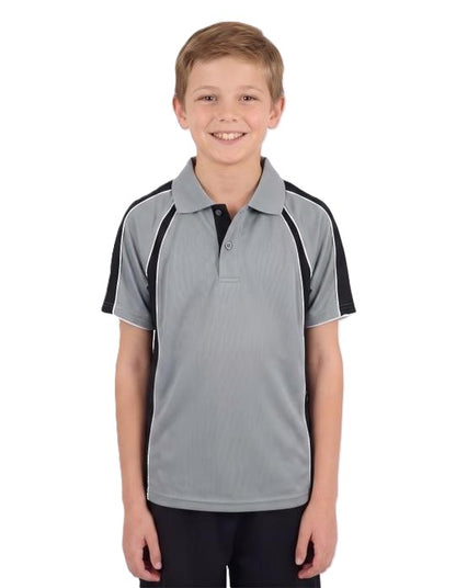 Be Seen Kids Polo Shirt With Contrast Sleeve Edge Piping (The Rozella)
