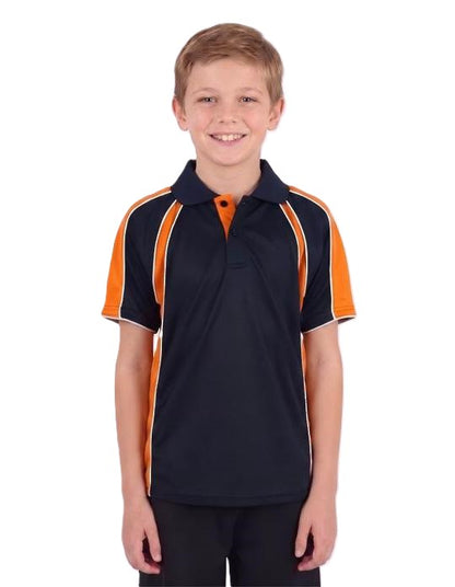 Be Seen Kids Polo Shirt With Contrast Sleeve Edge Piping (The Rozella)