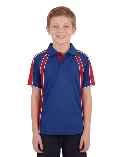 Be Seen Kids Polo Shirt With Contrast Sleeve Edge Piping (The Rozella)