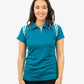 Be Seen Ladies Sleeve Polo Shirt With Striped Collar 2nd Color (The Cobra)