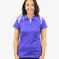 Be Seen Ladies Sleeve Polo Shirt With Striped Collar 2nd Color (The Cobra)