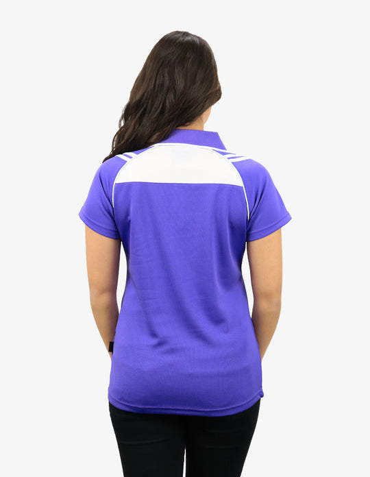 Be Seen Ladies Sleeve Polo Shirt With Striped Collar (The Cobra)