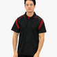 Be Seen Men's Sleeve Polo Shirt With Striped Collar 1st Color (The Viper)