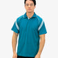 Be Seen Men's Sleeve Polo Shirt With Striped Collar 1st Color (The Viper)