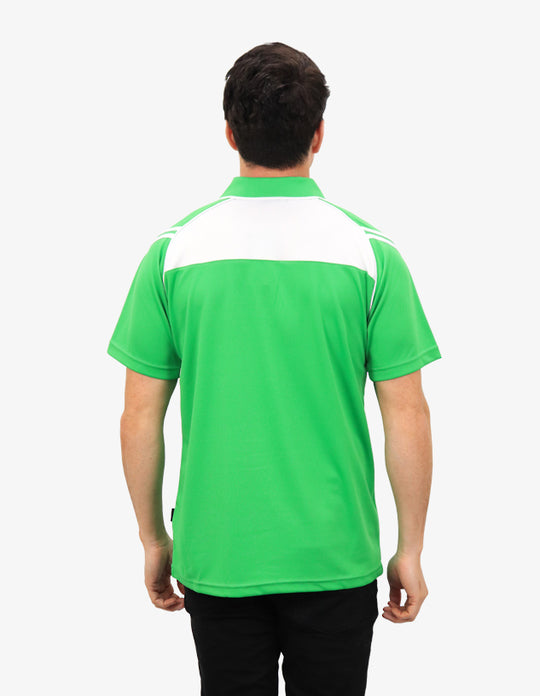 Be Seen Men's Sleeve Polo Shirt With Striped Collar 1st Color (The Viper)