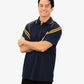 Be Seen Men's Sleeve Polo Shirt With Striped Collar 2nd Color (The Viper)