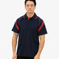Be Seen Men's Sleeve Polo Shirt With Striped Collar 2nd Color (The Viper)