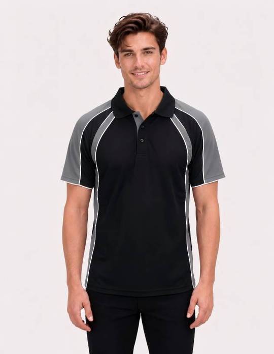 Be Seen Men's Polo Shirt With Contrast Sleeve (The Toucan)-Clearance