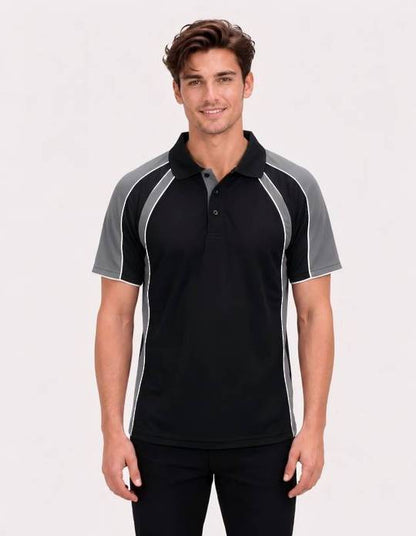 Be Seen Men's Polo Shirt With Contrast Sleeve (The Toucan)-Clearance