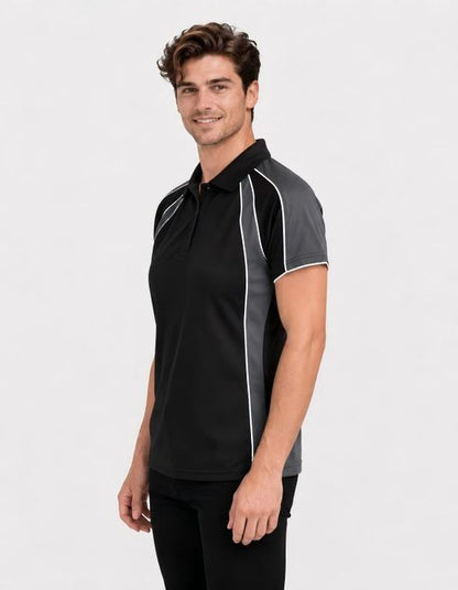 Be Seen Men's Polo Shirt With Contrast Sleeve (The Toucan)-Clearance