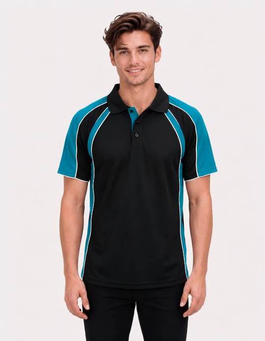 Be Seen Men's Polo Shirt With Contrast Sleeve (The Toucan)