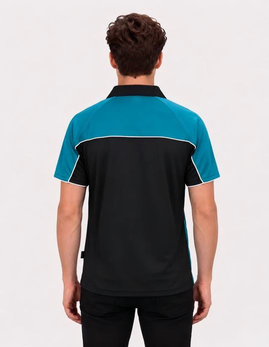 Be Seen Men's Polo Shirt With Contrast Sleeve (The Toucan)