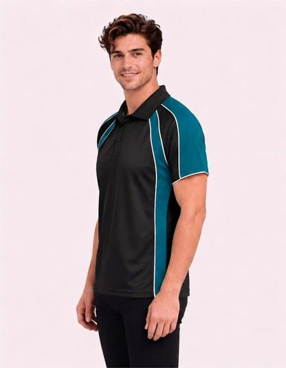 Be Seen Men's Polo Shirt With Contrast Sleeve (The Toucan)