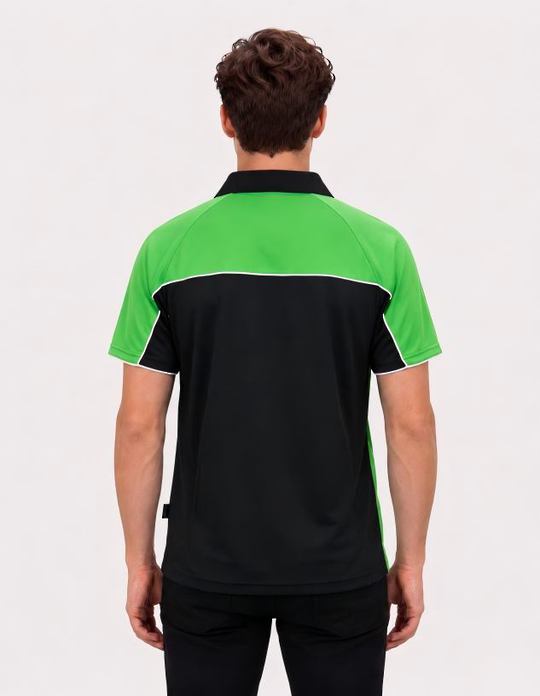 Be Seen Men's Polo Shirt With Contrast Sleeve (The Toucan)
