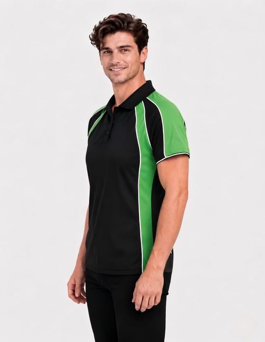 Be Seen Men's Polo Shirt With Contrast Sleeve (The Toucan)
