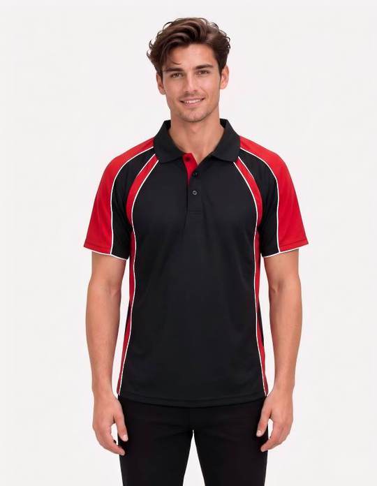 Be Seen Men's Polo Shirt With Contrast Sleeve (The Toucan)