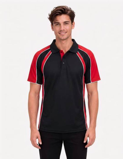 Be Seen Men's Polo Shirt With Contrast Sleeve (The Toucan)