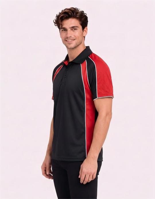 Be Seen Men's Polo Shirt With Contrast Sleeve (The Toucan)
