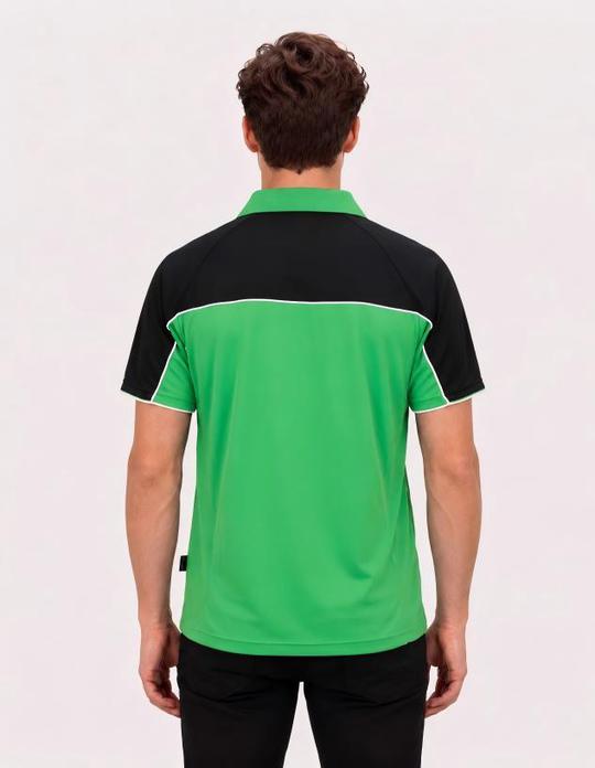 Be Seen Men's Polo Shirt With Contrast Sleeve (The Toucan)-Clearance