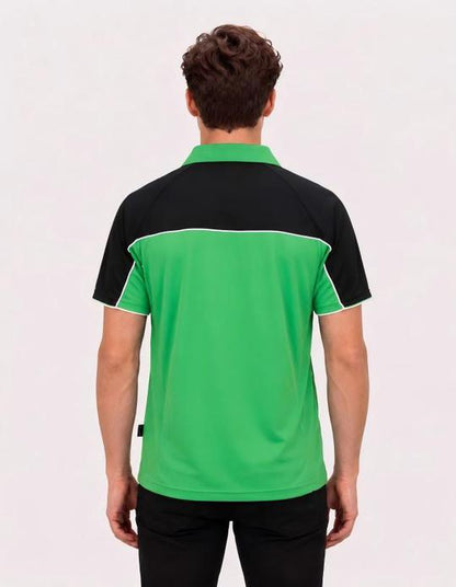Be Seen Men's Polo Shirt With Contrast Sleeve (The Toucan)-Clearance
