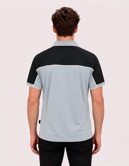 Be Seen Men's Polo Shirt With Contrast Sleeve (The Toucan)