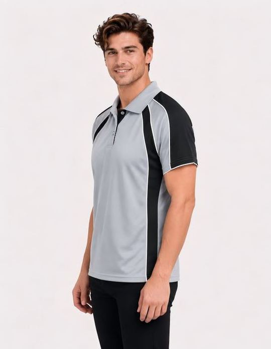 Be Seen Men's Polo Shirt With Contrast Sleeve (The Toucan)