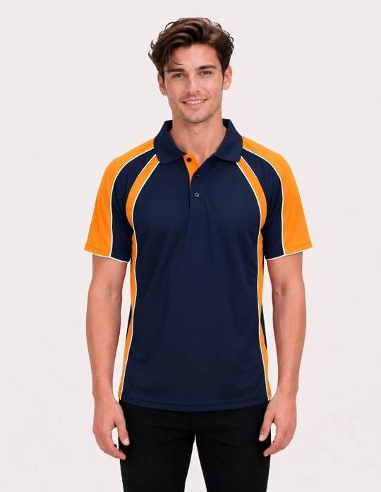 Be Seen Men's Polo Shirt With Contrast Sleeve (The Toucan)-Clearance