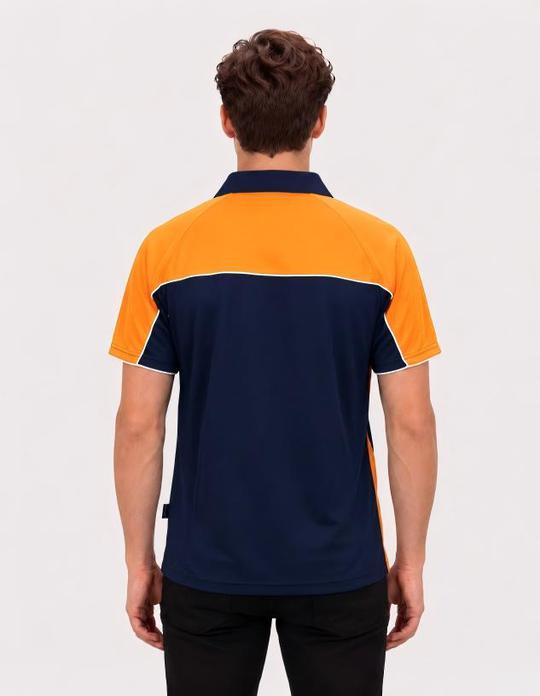 Be Seen Men's Polo Shirt With Contrast Sleeve (The Toucan)-Clearance
