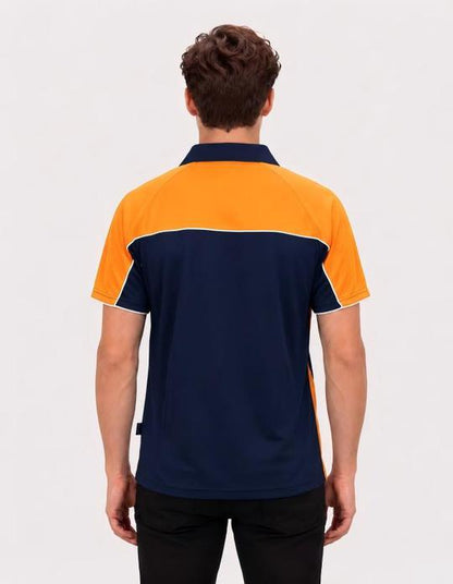 Be Seen Men's Polo Shirt With Contrast Sleeve (The Toucan)-Clearance