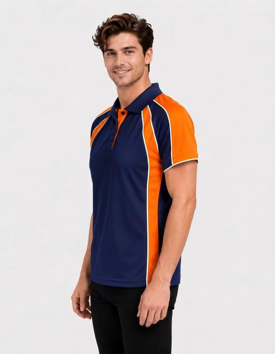 Be Seen Men's Polo Shirt With Contrast Sleeve (The Toucan)-Clearance