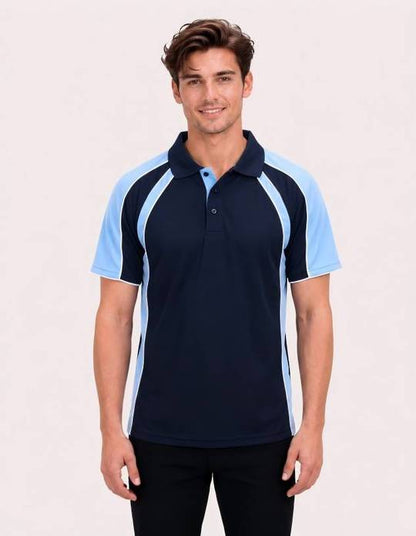 Be Seen Men's Polo Shirt With Contrast Sleeve (The Toucan)