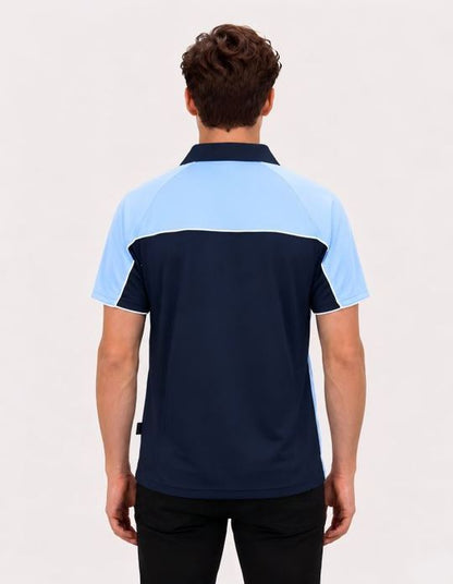 Be Seen Men's Polo Shirt With Contrast Sleeve (The Toucan)