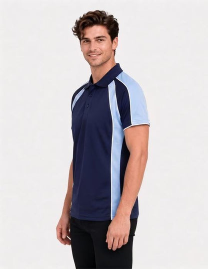 Be Seen Men's Polo Shirt With Contrast Sleeve (The Toucan)