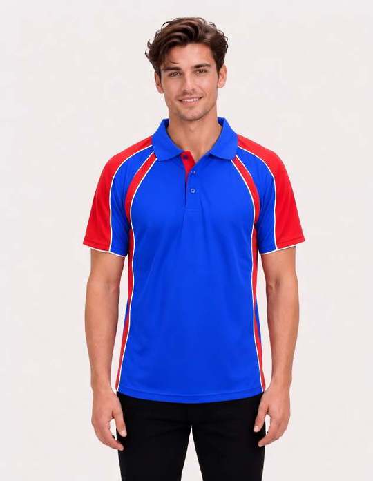 Be Seen Men's Polo Shirt With Contrast Sleeve (The Toucan)-Clearance