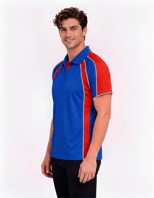 Be Seen Men's Polo Shirt With Contrast Sleeve (The Toucan)-Clearance