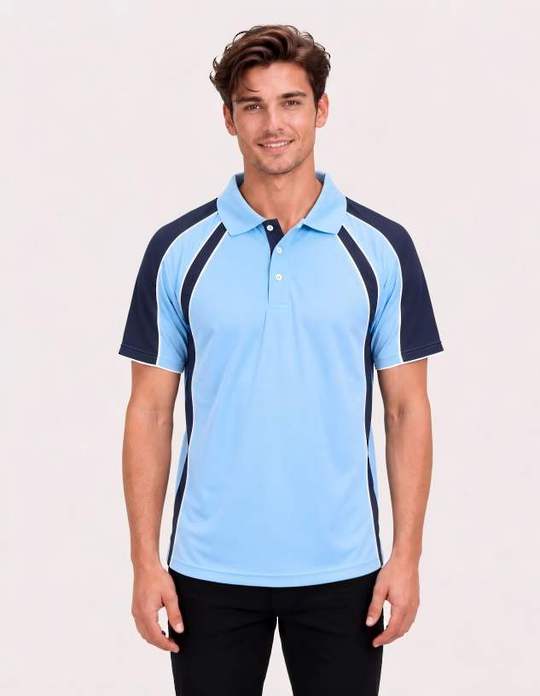 Be Seen Men's Polo Shirt With Contrast Sleeve (The Toucan)-Clearance