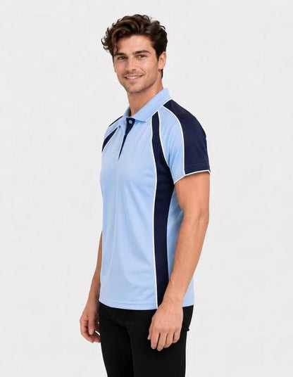 Be Seen Men's Polo Shirt With Contrast Sleeve (The Toucan)-Clearance