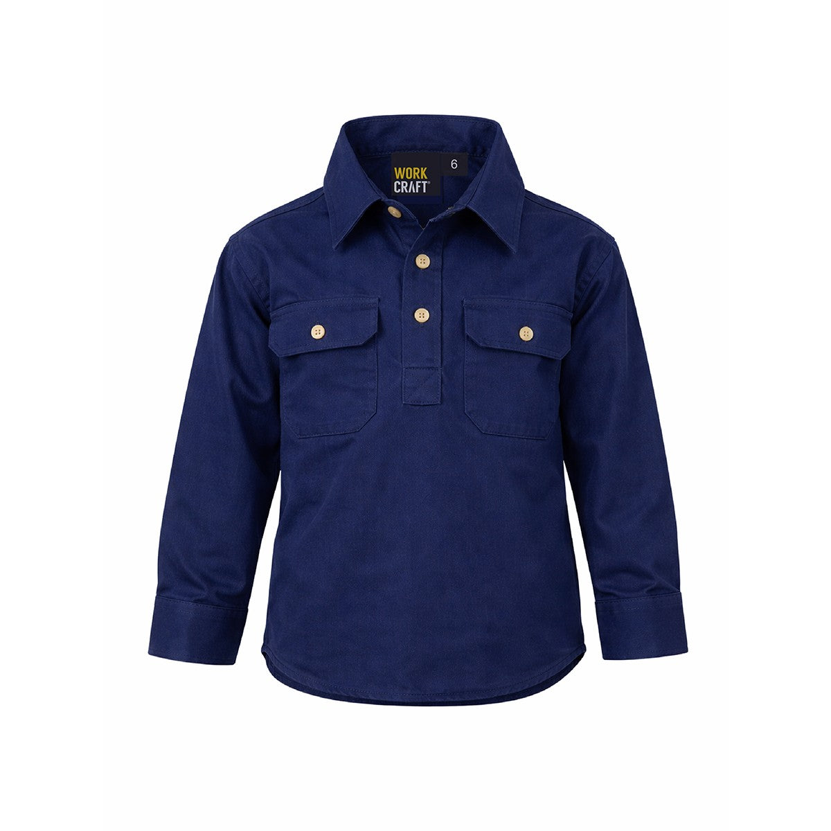 Workcraft Kids Closed Front Cotton Shirt (WSK131)